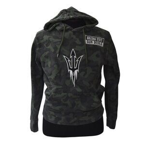 Arizona State Sun Devils Camo Hoodie Mens Small Colosseum OHT Flag Trident Logo